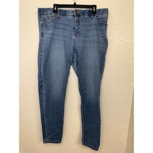 Lularoe Jeans Women Size‎ 36 Stretch Denim Blue Straight Leg Pants Size 18